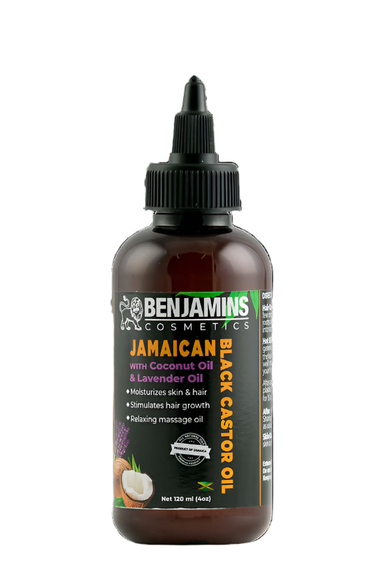 Benjamins Cosmetics Jamaican Black Castor Oil with Coconut Oil & Lavender Oil, 120ml